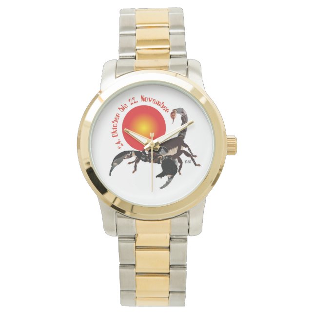 Reloj De Pulsera Alacrán el 24. octubre hasta el 22. noviembre (Anverso)