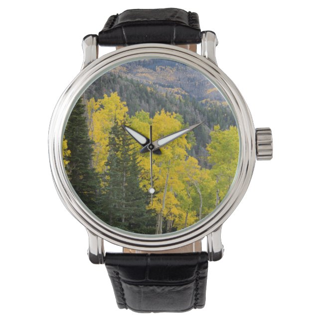 Reloj De Pulsera Álamos Temblones (Populus Tremuloides) y Coníferas (Anverso)