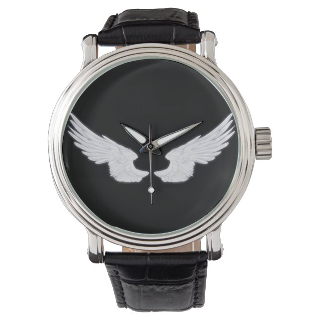 Reloj De Pulsera Alas del Ángel Blanco caído (Anverso)