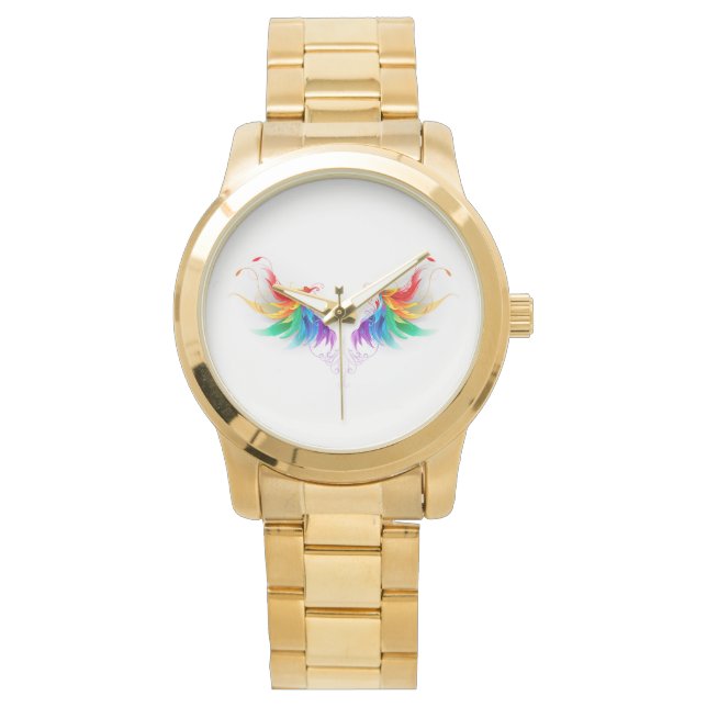 Reloj De Pulsera Alas del arco iris fluidas (Anverso)