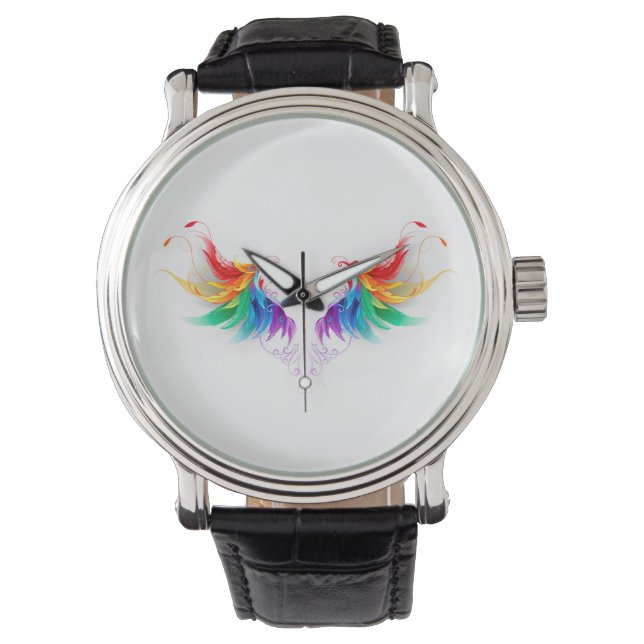 Reloj De Pulsera Alas del arco iris fluidas (Anverso)