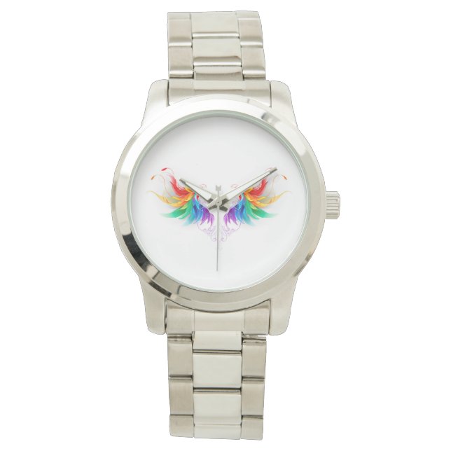 Reloj De Pulsera Alas del arco iris fluidas (Anverso)