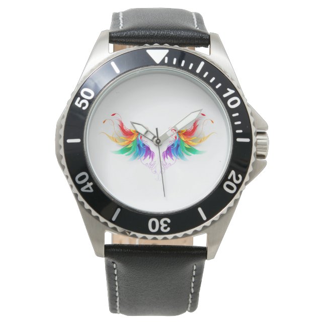 Reloj De Pulsera Alas del arco iris fluidas (Anverso)