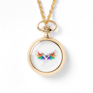 Reloj De Pulsera Alas del arco iris fluidas