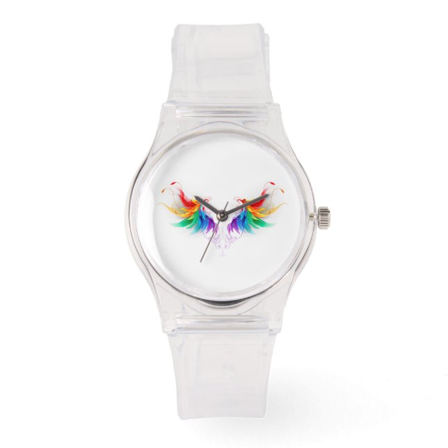 Reloj De Pulsera Alas del arco iris fluidas (Anverso)