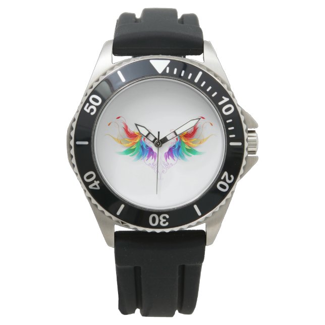 Reloj De Pulsera Alas del arco iris fluidas (Anverso)