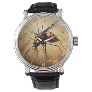 Reloj De Pulsera Alas intrincadas: El arte fractal de mosquitos