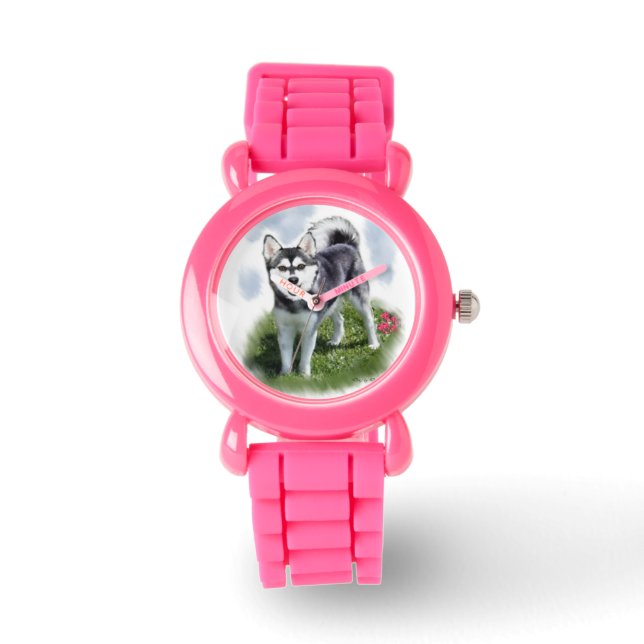 Reloj De Pulsera Alaskan Klee Kai Dog Art (Anverso)