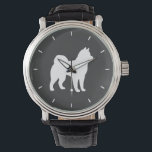 Reloj De Pulsera Alaskan Malamute Silhouette<br><div class="desc"></div>