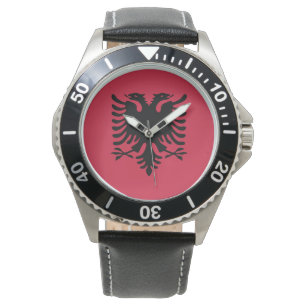 Reloj De Pulsera Albania Flag Emblem
