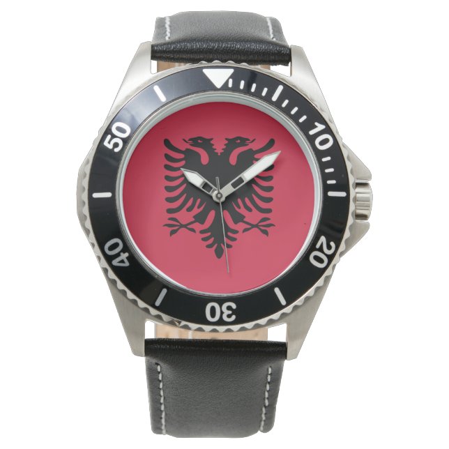 Reloj De Pulsera Albania Flag Emblem (Anverso)