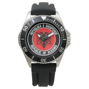 Reloj De Pulsera Albania redonda Emblem