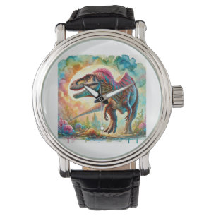 Reloj De Pulsera Albertosaurus in watercolor style 230824AREF117 - 