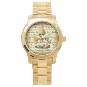 Reloj De Pulsera Albin Schmalfuß ~ Glimmertintling-1~ Mushrooms ~