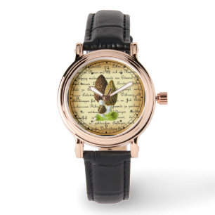 Reloj De Pulsera Albin Schmalfuß ~ Spitzmorchel-1~ Mushrooms ~ Wat