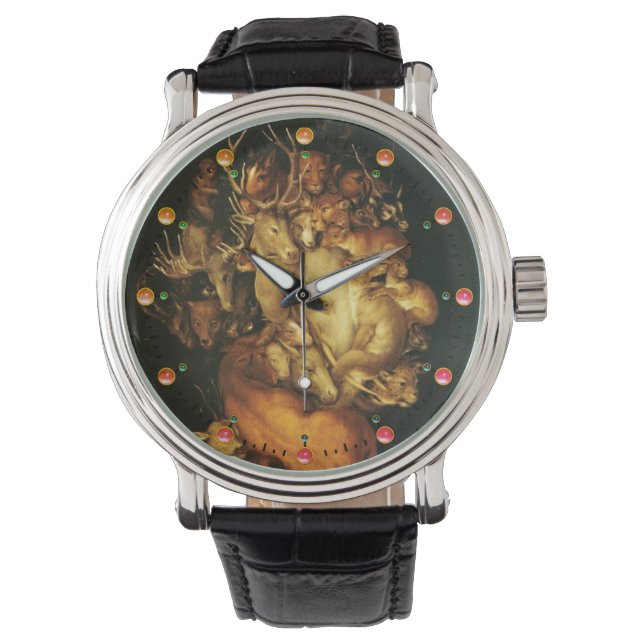RELOJ DE PULSERA ALEGORÍA DE LA TIERRA, RETRATO DE HOMBRES CON ANIM (Anverso)