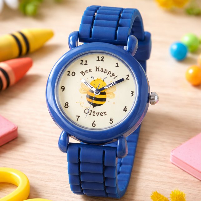 Reloj De Pulsera Alegre Abejorro Regordete "Sé Feliz"  (Subido por el creador)