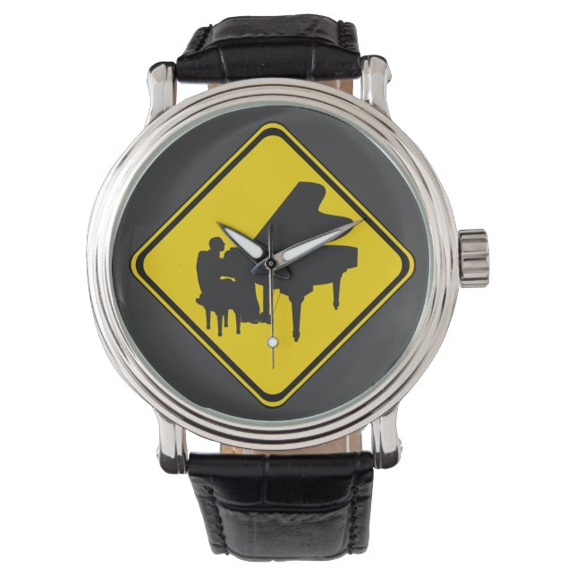 Reloj De Pulsera Alerta: Piano Jugador Atrás! (Anverso)