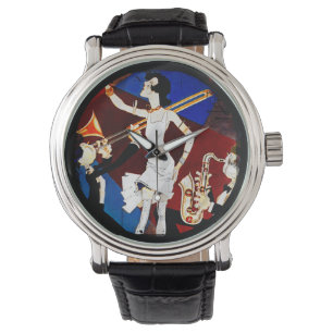 Reloj De Pulsera Aleta y una banda de jazz