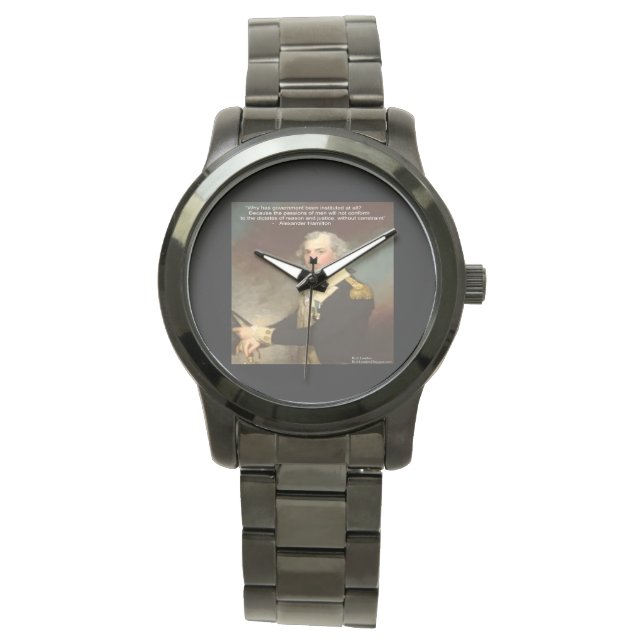 Reloj De Pulsera Alexander Hamilton "Why Government" WristWatch (Anverso)