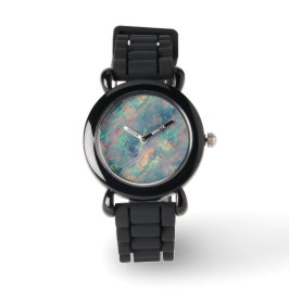 Reloj De Pulsera Alexandrite Blue Glassy Textura