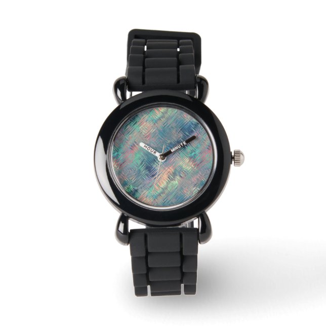 Reloj De Pulsera Alexandrite Blue Glassy Textura (Anverso)