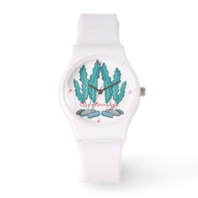Reloj De Pulsera Alga azul de algas marinas Thunder_Cove (Anverso)