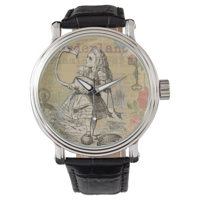 Reloj De Pulsera Alice in Wonderland Flamingo Classic (Anverso)