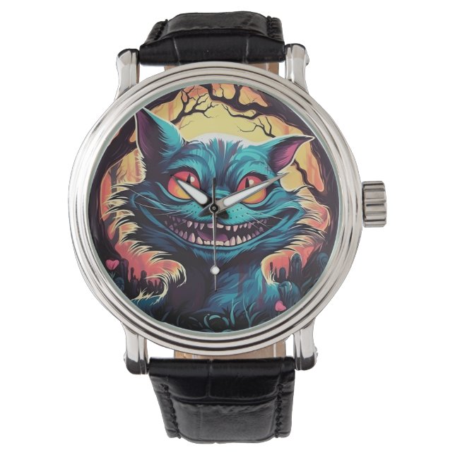 Reloj De Pulsera Alicia de gato enmascarado de Cheshire en el país  (Anverso)