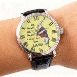 Reloj De Pulsera Alicia vintage en cita de conejo blanco en el país<br><div class="desc">Vintage Alice en Wonderland Quote Watch - Oh querida, no te pierdas este! Este reloj, lleno de encanto y carácter, está inspirado en el conejo blanco del libro Alice in Wonderland. Este impresionante reloj de pulsera Alice In Wonderland presenta al conejo blanco en la escena clásica donde mira su reloj...</div>