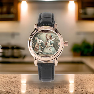 Reloj De Pulsera Alicia y el Conejo Blanco