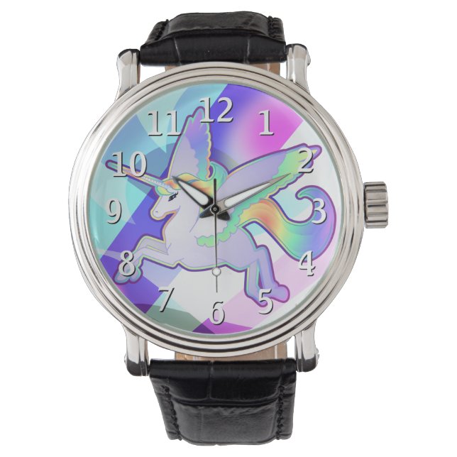 Reloj De Pulsera Alicornio arcoiris (Anverso)