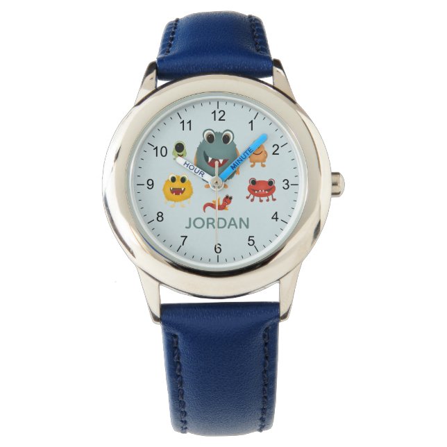Reloj De Pulsera Alien con Monstruos Azules Cute y Guay (Anverso)