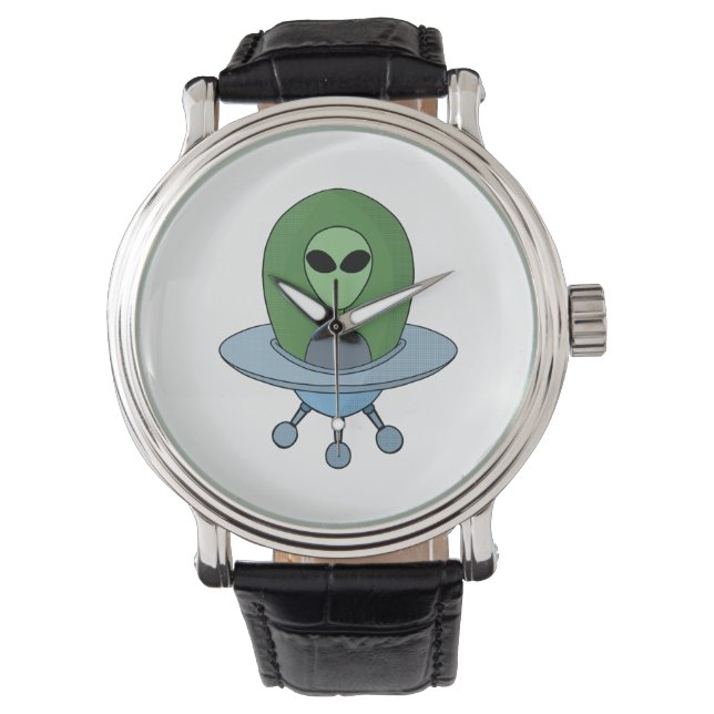 Reloj De Pulsera Alien en su pequeña nave espacial (Anverso)