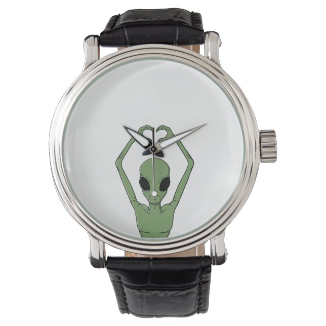 Reloj De Pulsera Alien Heart Pose (Anverso)