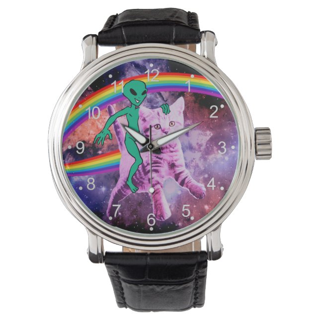 Reloj De Pulsera Alien monta un gato (Anverso)