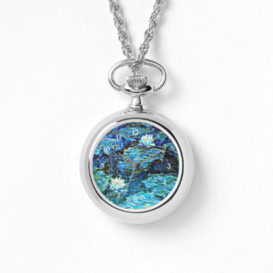 Reloj De Pulsera Alilides de agua azul de Monet