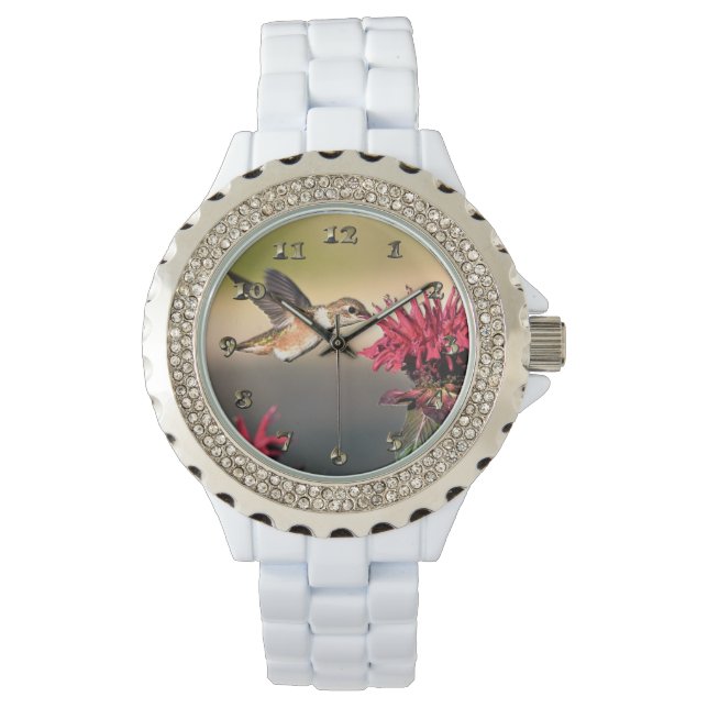 Reloj De Pulsera Alimentador de flores de colibrí (Anverso)