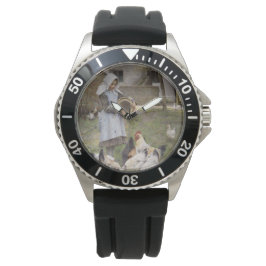 Reloj De Pulsera Alimentando a los pollos (por Walter Frederick Osb