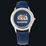 Reloj De Pulsera All Star Sports<br><div class="desc">¡HAGA CLIC EN PERSONALIZAR! PARA CAMBIAR EL COLOR DE FONDO. Diseño temático</div>