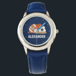 Reloj De Pulsera All Star Sports<br><div class="desc">¡HAGA CLIC EN PERSONALIZAR! PARA CAMBIAR EL COLOR DE FONDO. Diseño temático</div>