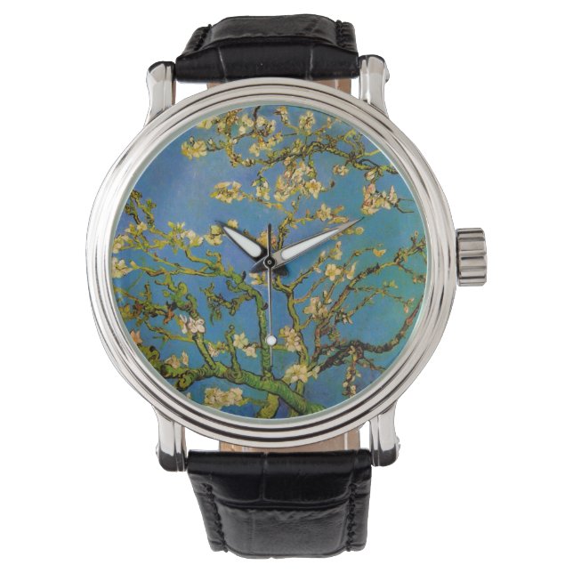 Reloj De Pulsera Almendro en flor de Vincent van Gogh (Anverso)