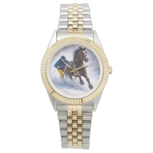 Reloj De Pulsera Almohadillas de ratón de caballo de invierno