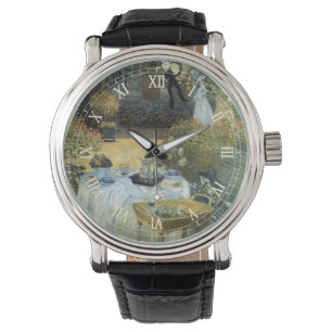 Reloj De Pulsera Almuerzo de Claude Monet, Impresionismo Vintage