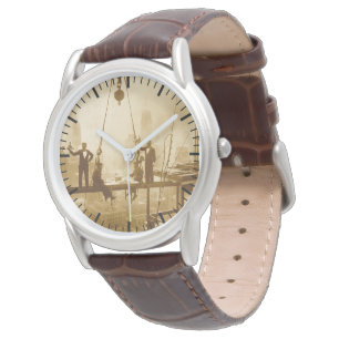 Reloj De Pulsera Almuerzo de trabajadores del hierro de la ciudad d