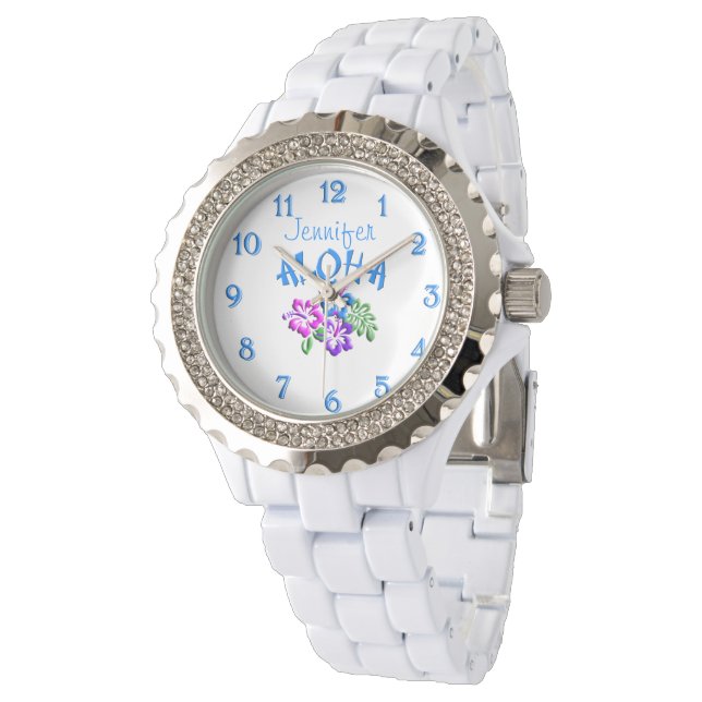 Reloj De Pulsera Aloha Hibiscus Logo Watch (Angular)