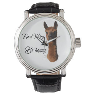 Reloj De Pulsera Alpaca No Se Preocupa Ser Feliz,