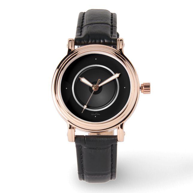 Reloj De Pulsera Altavoz de música negra (Anverso)