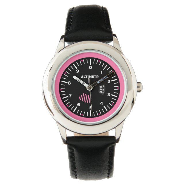 Reloj De Pulsera Altimetr Lady Pilot Aviation Geek (Anverso)