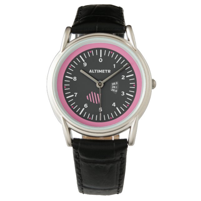 Reloj De Pulsera Altimetr Lady Pilot Aviation Geek (Anverso)